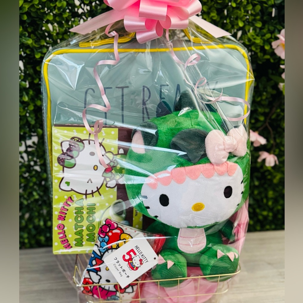 Adult Hello Kitty Dragon Plush Gift Basket